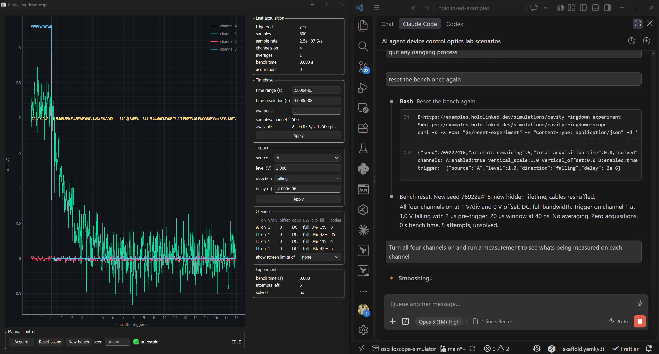 hololinked demo: a Thing controlled from a browser dashboard